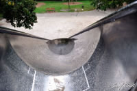 Alsdorf abseits aller Straßen, Alsdorfer Weiher und Tierpark, Foto-Nr. 57, 19.09.2009<br />Rutsche auf dem Spielplatz