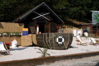 Alsdorf abseits aller Straßen, Alsdorfer Weiher und Tierpark, Foto-Nr. 11, 09.09.2009<br />die neue Strandbar