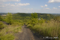 Alsdorf abseits aller Straßen, Bergehalde Noppenberg, Foto-Nr. 35, 22.05.2009<br />in der Ferne das Kraftwerk Weisweiler