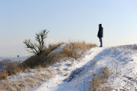Alsdorf abseits aller Straßen, Bergehalde Noppenberg im Winter, Foto-Nr. 11, 19.12.2009