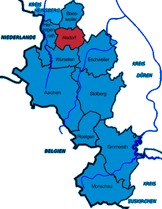 geografische Lage Alsdorfs
